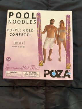 POZA Purple Gold Confetti Pool Noodles - Set of 2